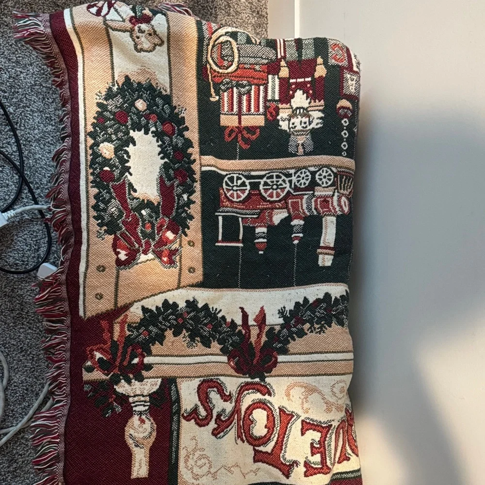Festive Holiday Tapestry Blanket